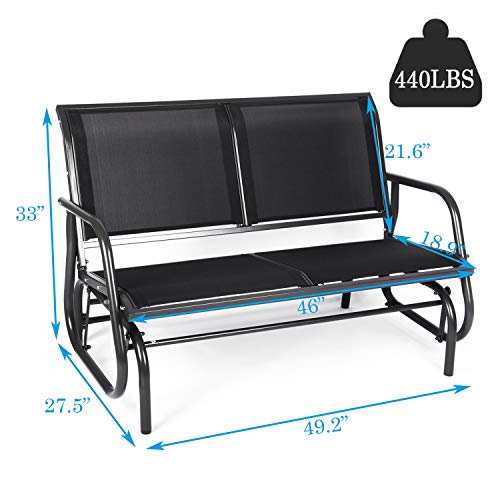 Vilobos Outdoor Swing Glider Bench for 2 Persons Patio Rocking Chair Garden Seating