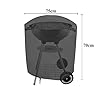 Vegena Grill täckkåpa, grillskydd vattentät BBQ Cover gasolgrill skyddshölje huvud grill täckplan för Brinkmann, Weber, Char Broil, Holland and Jenn Air, svart Dia 75 x 70 H cm #4