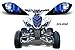 AMR Racing ATV Headlight Eye Graphics Decal Cover Compatible with Yamaha Raptor 700/250/350 - Eclipse Blue
