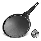 CAINFY Nonstick Crepe Pan, 10inch Skillet Pan, Dosa Tawa Tortilla Pan, Induction Griddle Comal Pancake Pan, PFOA FREE