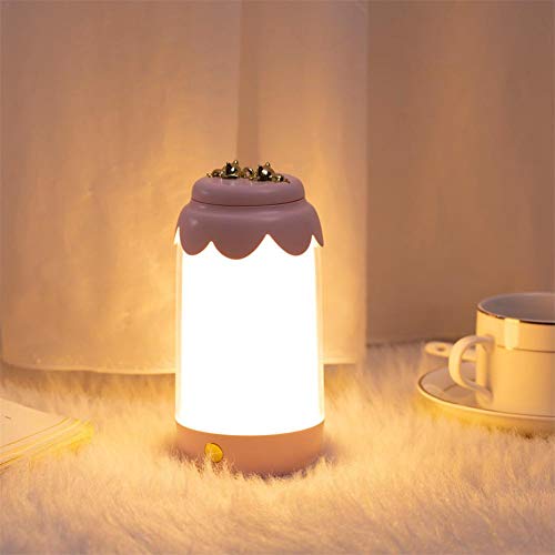 mysticall LED Night Light, Portable Three-color Lights LED Children Night Light Smart Bedside Table Lamp 6-8 hours for Adults Kid Baby Bedroom, Camping