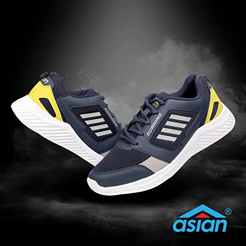 Image of ASIAN Civic-01 Men's Sports Running Shoes | Lightweight Sneakers with Breathable Mesh Upper, Shock-Absorbing Cushion Midsole & Non-Slip Outsole for Running, Walking & Gym