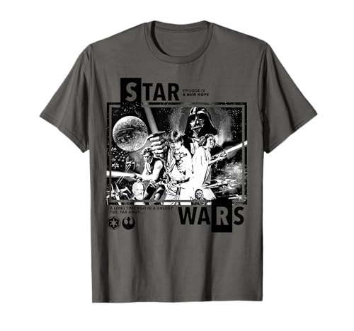 T-shirt Star Wars Un Nouvel Espoir avec affiche vintage officielle en coton noir