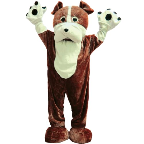 Dress Up America Bulldog Mascot - Dog Mascot Costume For Adults - Animal Costume for Men and Women - One Size