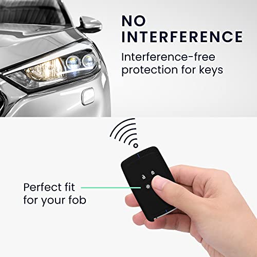 kwmobile Key Cover Compatible with Renault 4 Button Car Key Smart Key (only Keyless Go) (Set of 2) - Image 3