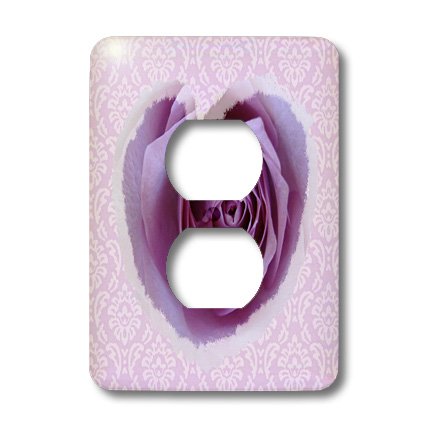 Cache-prise en forme de cœur violet pour embellir une prise murale
