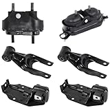 6Pcs Engine Motor Mount Compatible with Chevrolet Monte Carlo 95-05 & for Lumina 95-01 V6 3.1L 3.4L 3.8L Transmission Mount Set, Replace A6929 A6930 A6935