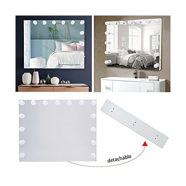 Kosoree Extra Large LED Vanity Mirror Hollywood Makeup Mirrors With 15 Lights Table Lamp - Image 7