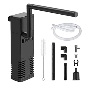 flintronic Filtro per Acquario, Filtro Interno per Acquario per Piccoli Acquari, Acquari Freddi o Tropicali, Acquario per Tartarughe, 300L/H