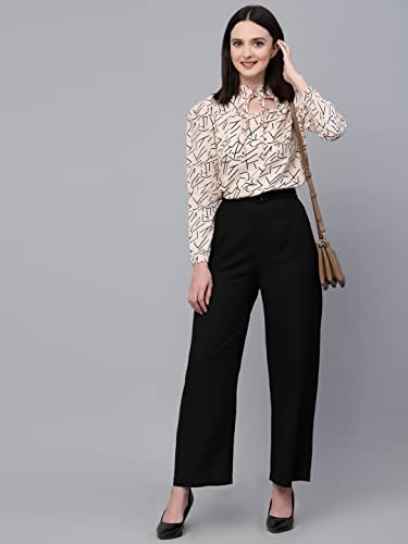 Image of Style Quotient Women Smart Printed top with Neck Tie-up Full Sleeve Shirt