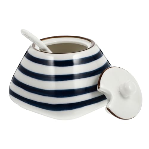 PRETYZOOM 1Set Multi Function Spice Jar with Spoon and Lid Elegant Condiment Canister for Kitchen Organization for Storing Sugar Spices and Seasonings Friends