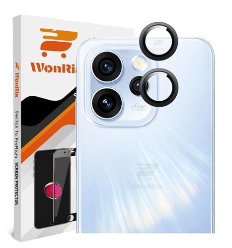 Image of WonRia Pack 2 - Camera Lens Protector Ring for Oppo Reno 15 Pro 5G Camera Aluminum Alloy Rings, Ultra-HD Metal Frame- Black