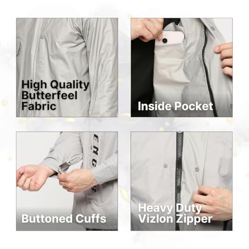 Image of Citizen Avengers Reversible Raincoat for Men with Waterproof Pant, Inbuilt Hood | Durable & Lightweight Rainsuit | Grey