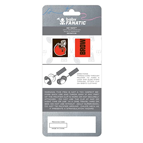 Image of Baby Fanatic Pacifier Clip 2-Pack - NFL Cleveland Browns - Officially Licensed Baby Apparel