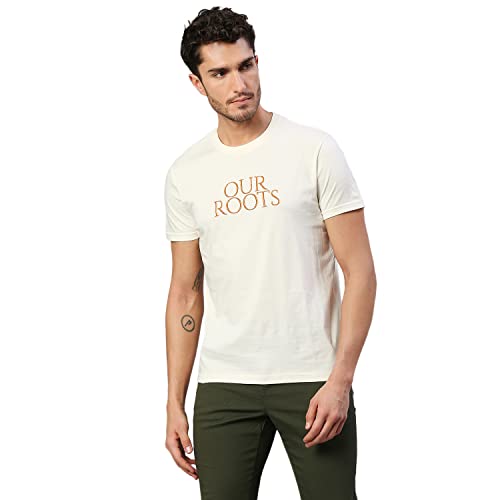 Image of Dennis Lingo Men's Pure Cotton Embroidered Half Sleeves Casual T-Shirt
