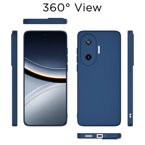 Image of Outlouders Back Cover for Poco F7 5G | Camera Protection | Durable Soft Matte Silicone Bumper Case (Blue)