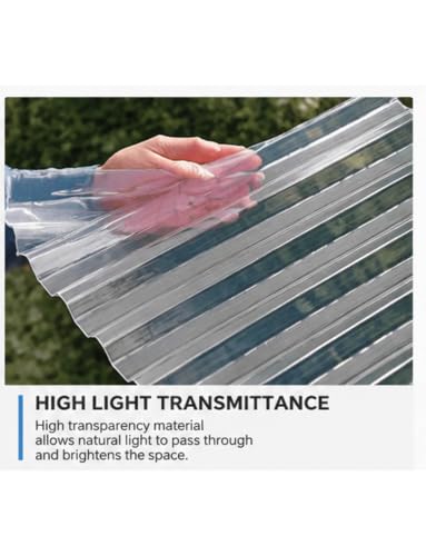 Chapas onduladas transparentes FRP de 120cm para tejados y porches ligeros 4