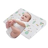 Louatui Baby Anti- Reflux Pillow Bassinet Baby Wedge Pillow, Kids Bed, Help Sleeping, Feeding, Playrooms (Forest, 50cm*38cm*10cm)