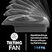 Treva 10-Inch Portable Desktop Air Circulation Battery Fan, 2 Speed, Compact Folding & Tilt Design, with AC Adapter - 2 Pack (Graphite)