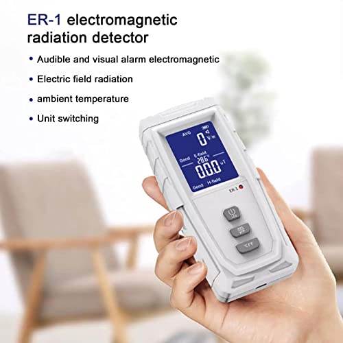 Medidor EMF digital portátil con pantalla LCD recargable miniatura 5
