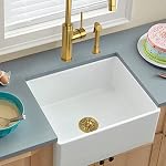 Akicon Bouchon d'élimination de la bretelle en laiton finissage doré, une taille de l'élimination Rim, Fit 3-1/2 pouces Trou d'écoulement d'évier standard 2.85" Hauteur