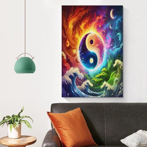 Tai Chi décoration murale premium peinture sur toile chic