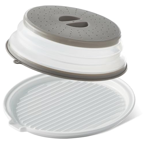 ONEMORE Microwave Bacon Tray with Lid Ceramic Bacon Cooker Meat Rack for Oven...