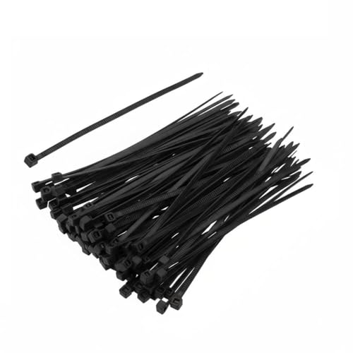 Amyu 100 Pack Cable Ties Black 4 Zip Ties 18lbs Tie Straps Self Locking Tie Wraps UV-Ristant Small Nylon Plastics Ties for Garden Home Office Workshop Indoor and Outdoor