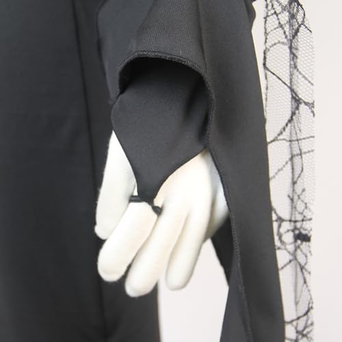 Vintage Gothic Mermaid Dress for Girls Witch Style Long Bell Sleeves with Lace Trim Floor Length Gowns4