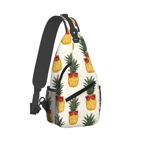 Sac à bandoulière imprimé ananas pour garder les mains libres en voyage