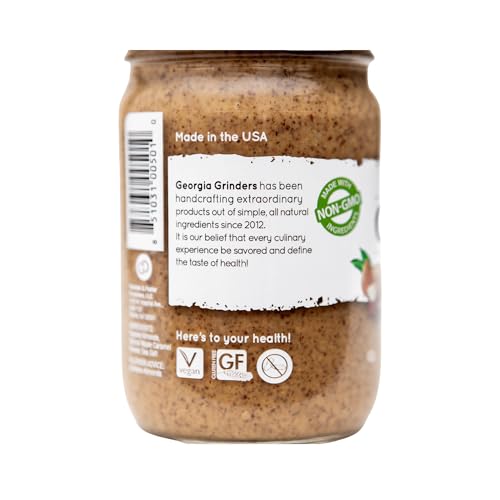 Image of Georgia Grinders Maple - Caramel Almond Butter Creamy Gourmet Nut Butter Spread, Non-GMO, Gluten Free, No Palm Oil, No Added Sugar, Vegan Friendly, 12 Ounce (1 Pack)