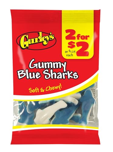 Gomitas con tema acuático Gurley's Blue Shark, pack 12 miniatura 3