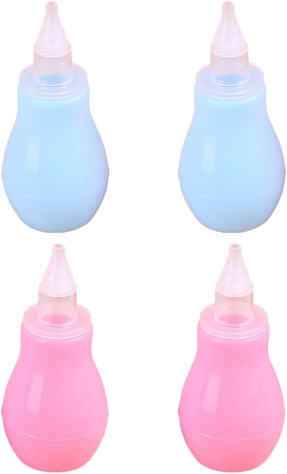 ibasenice 4-Pack with Soft Spout for Cleaner and Mucus Removal Portable Congestion Relief Tool for Newborns 3.34X1.18X1.18In