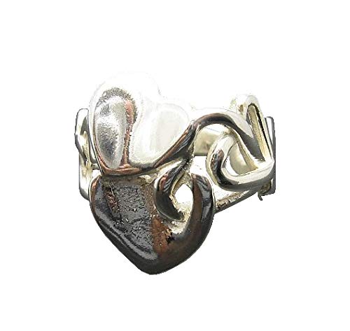 Bague en argent massif 925 Empress R000885 | Alliance coeurs chic
