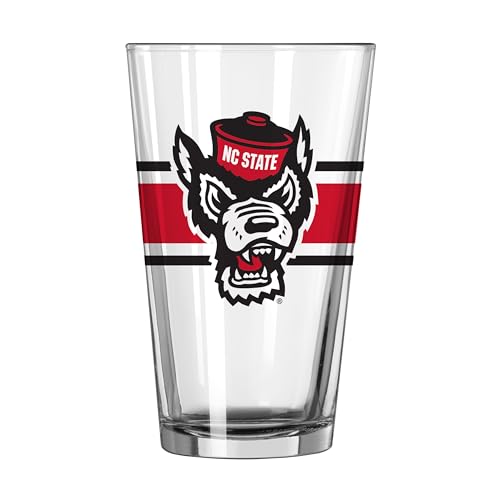 Image of Logo Brands NCAA 16 oz Pint Glass - Durable Glass With Bold Team Color- Chip-Resistant Rim Drinkware For Fans, Tailgates, Home Bars & Everyday Use