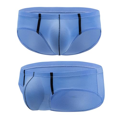Men's Briefs Sexy Low Rise Pouch Nylon Bikini Underwear Underpants 4 Pack2