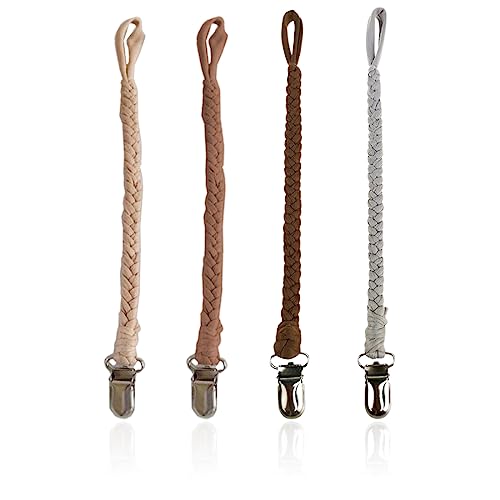 Smlpuame 6 Pezzi Catenella Portaciuccio, Catenella Ciuccio per Bambini, Set Porta Ciuccio con Clip Adatto a Tutti i Ciucci per Maschio e Femmina, Giocattoli per la Dentizione del Bambino(Animale