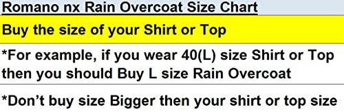 Image of Romano nx Raincoat 100% Waterproof 3 Years Warranty for Men Hooded with Storage Bag