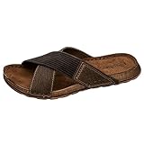 fischleder tasche Innenmaterial: Textil Fischer Herren Lukas Pantoletten, Braun (Nuss 74), 45 EU