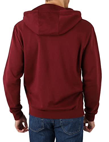 Ohoo Men's Slim Fit Water-Resistant Zip Up Hoodie Sweatshirt Jacket with Pockets and Hood Visor2