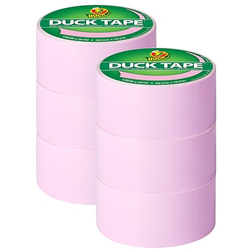 Image of Duck Brand Color Duct Tape, 6-Roll, Baby Pink (240976 C)