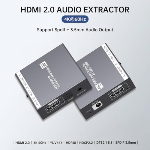 Extractor de audio HDMI 4K para conectar tu Fire Stick y consolas a altavoces externos 2