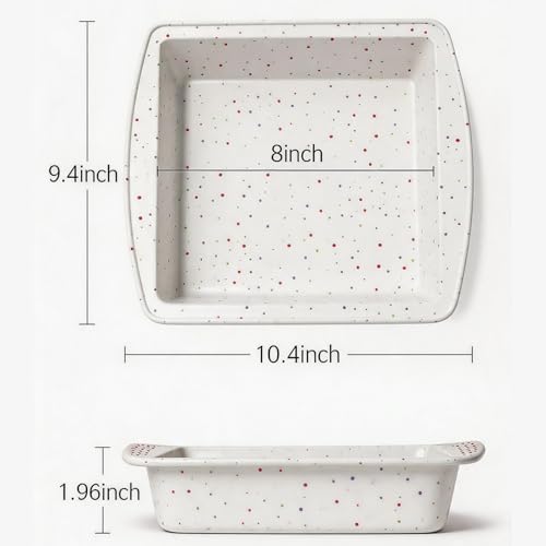 Image of saphe 8 inch Silicone Square Cake Pan Nonstick Silicone Cake Molds, Brownie baking molds for Brownie, Cake, Bread, Pie and Lasagna (3 packs) (3)