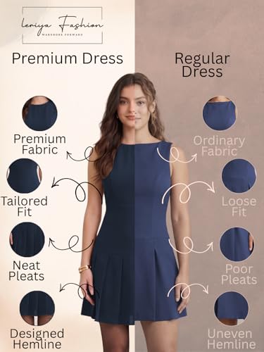 Image of Leriya Fashion One Piece Mini Dress for Women | Western Stylish Midi Party Outfits Dress for Woman | Western Summer Mini Casual Wear for Beach Events, Date & Evening Look