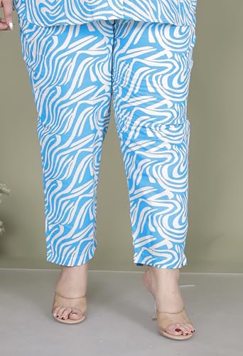 Image of Printed Shirt Style Cotton Night Suit for Women with Extra Plus Size