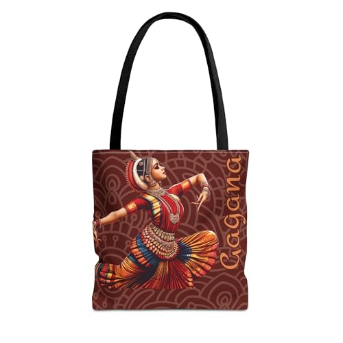 Personalized tote bag artistic design Carnatic dancer Hindi dancer music lover South Asian, India Desi gift Bharatanatyam