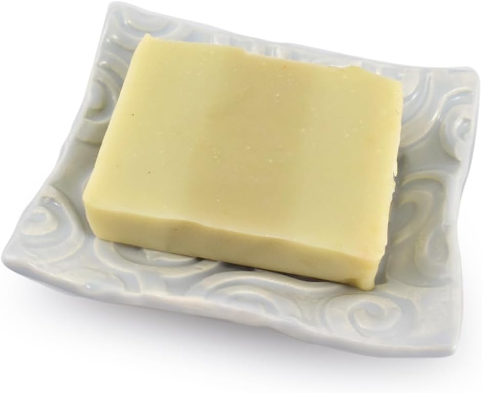 Handmade Textured Ceramic Soap Dish (Grey Swirl)