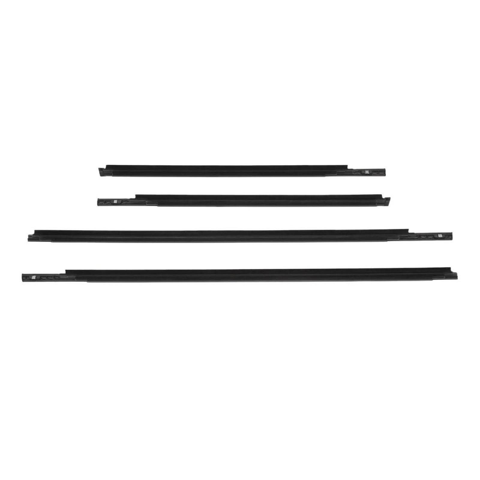 Yueyzhk One Color 4Pcs Car Window Weatherstrip Black For Toyota For Yaris For Sedan 2007-2016 68160-52150 68230-52130 Front Rear Door Window Sealing Strip