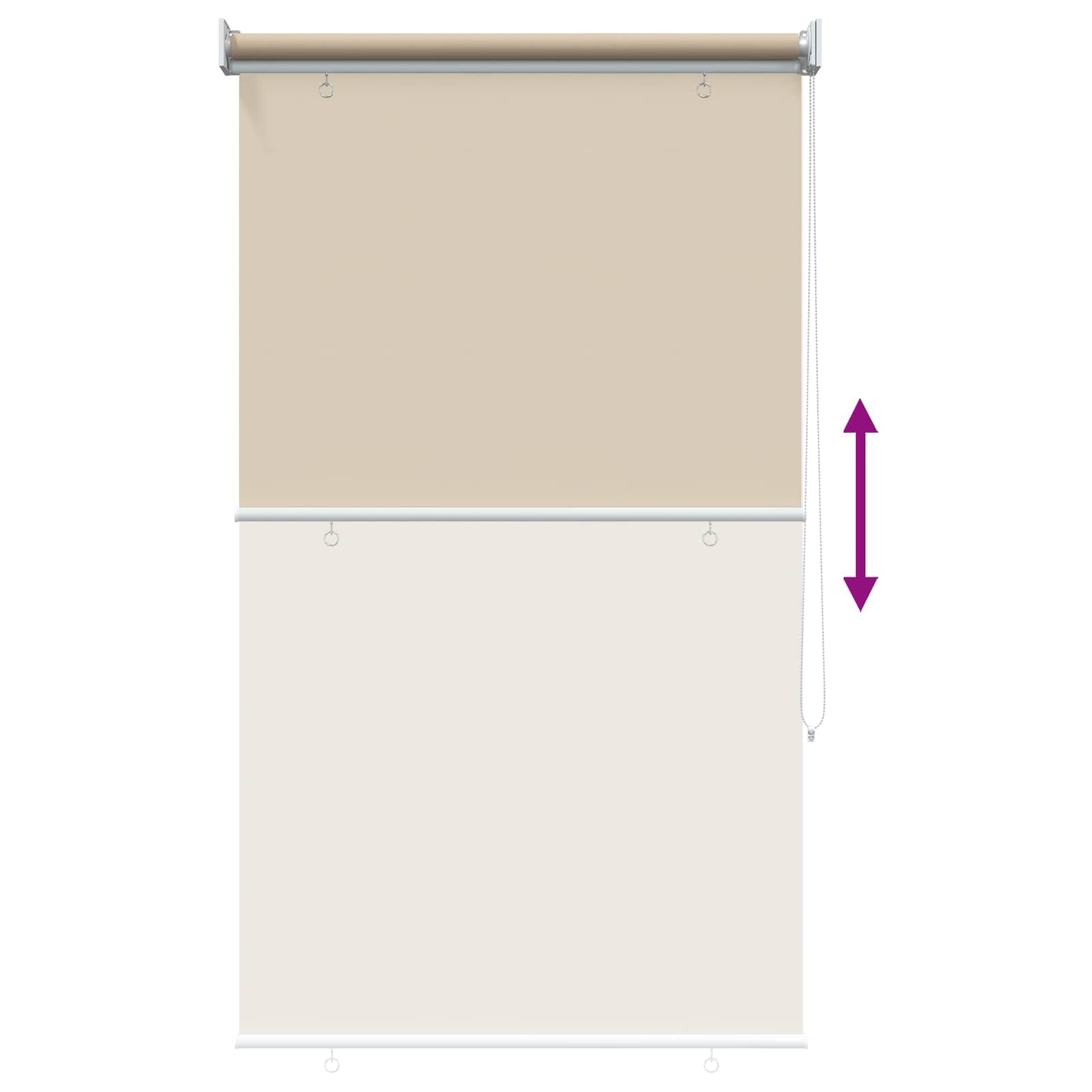 Tenda avvolgibile in poliestere, beige, per finestra | Montaggio a parete o a soffitto, controllo termico, privacy, resistente ai raggi UV, catena sinistra o destra