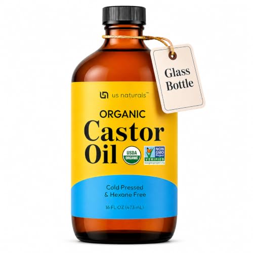 Us Naturals Organic Castor Oil bottle